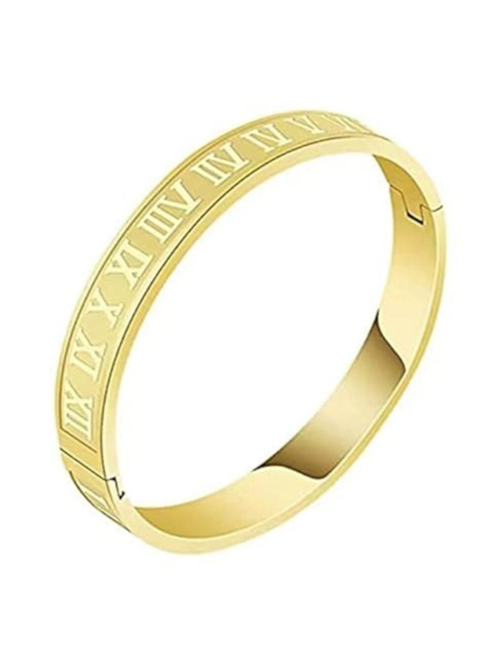 Gold Silver Plated Bracelets for Men Women Roman Numeral Bangle Bracelet